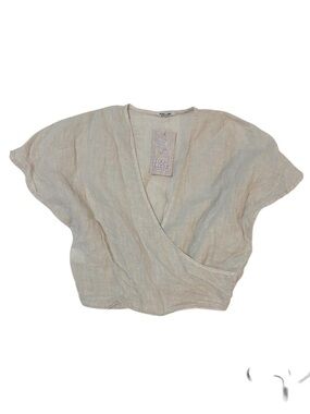 NWT Puro Lino Linen wrap top